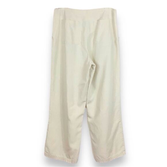 J. JILL Natural Linen Blend Wide Leg Sailor Pants size 10 - Picture 3 of 5
